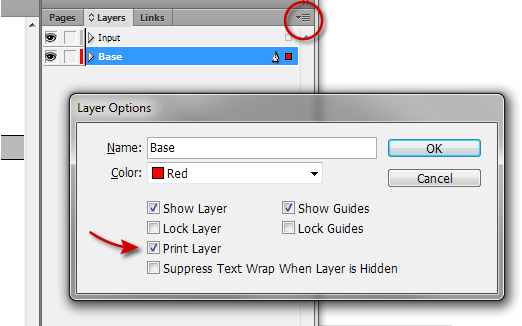 Adobe InDesign: Non-Printing Layers