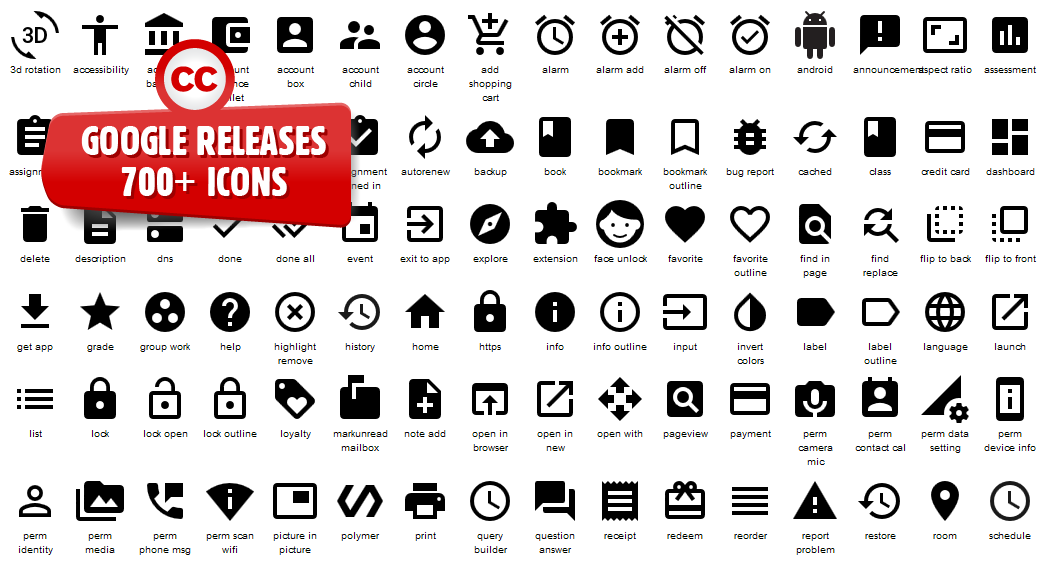 700+ Free Categorized Icons from Google · Gabriola Graphics