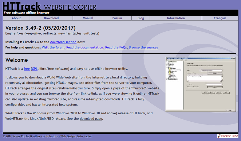 Website Copying, Mirroring and Downloading for Offline Browsing