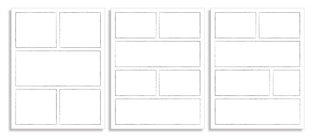 Colouring Pages: Comic Book Frame Templates