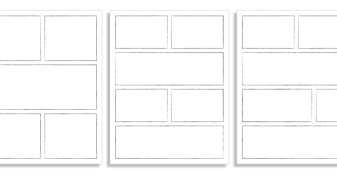 Colouring Pages: Comic Book Frame Templates