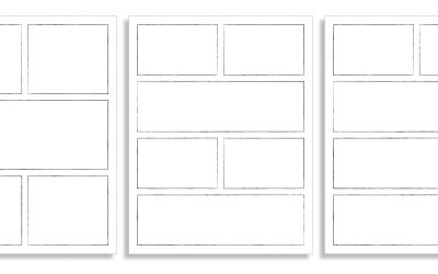 Colouring Pages: Comic Book Frame Templates